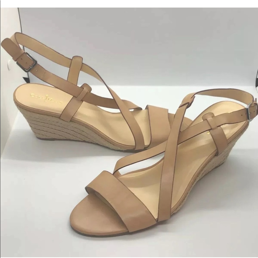 Cole Haan Wedge Espadrille Sandals Size 11 B Nude